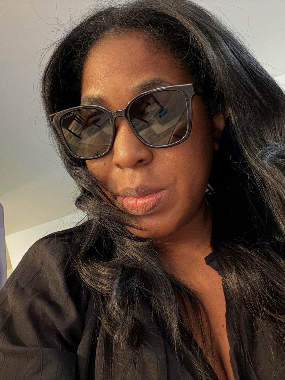 Gucci Black Acetate Sunglasses-BRAND NEW